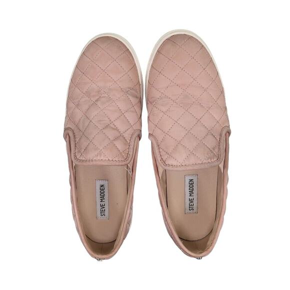 Steve Madden Shoes Women 9 Sneaker Slip On Fashion Casual Quilted Pink Lifestyle - Picture 6 of 12